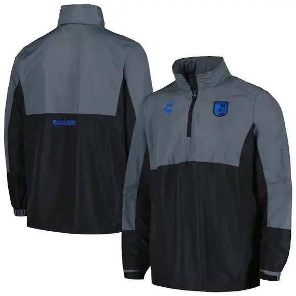 Queretaro FC Charly Outdoor Quarter-Zip Jacket - Black Mens Small - Picture 2 of 4